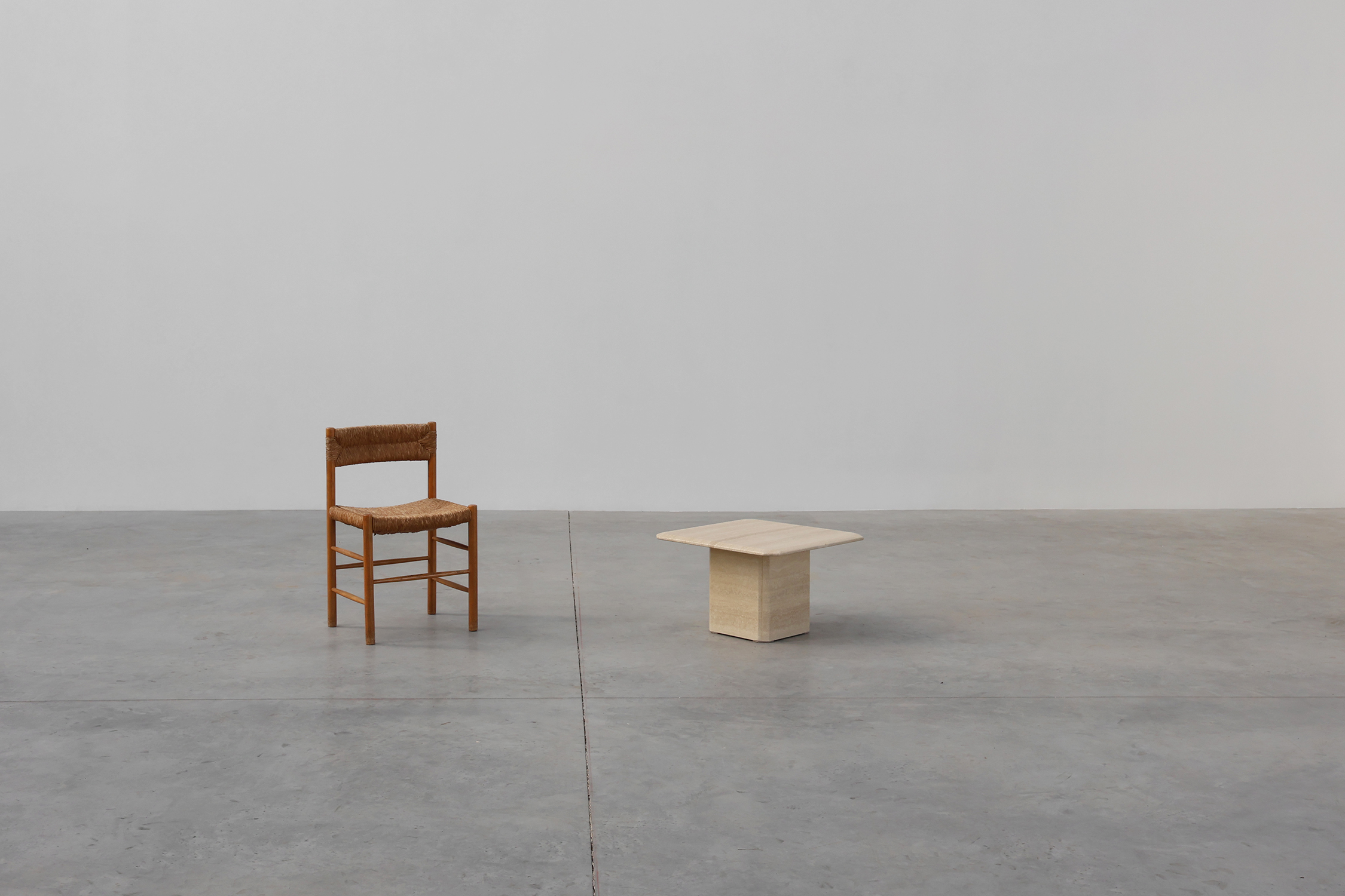 Mid-century square travertine coffee or side table, Italy 1960sthumbnail